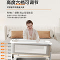 Aluminum alloy baby crib convertible to big bed, multifunctional portable folding children's bed, newborn baby bed with changing table