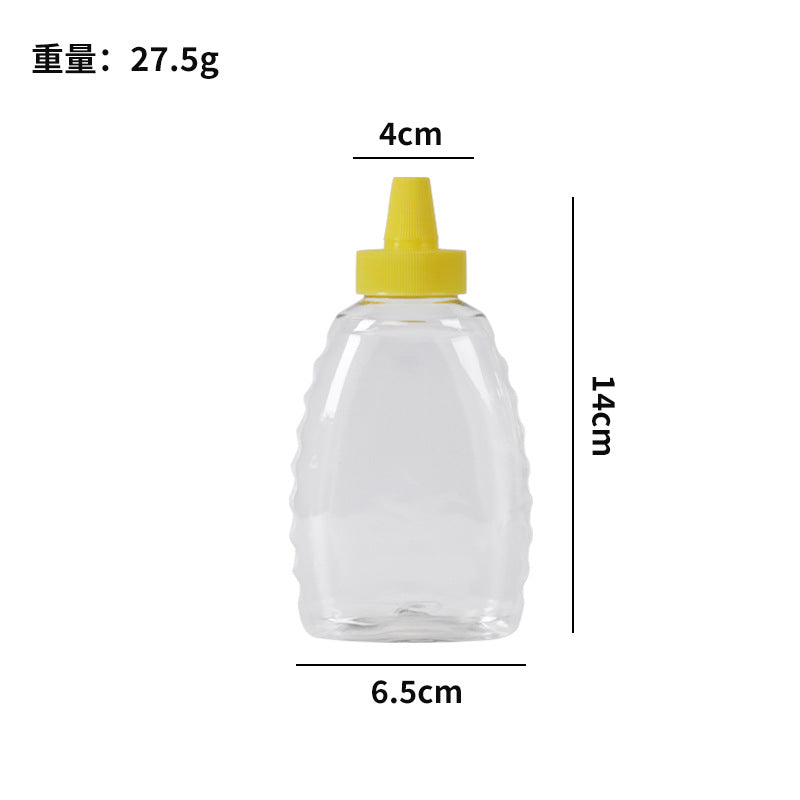 Honey plastic squeeze bottle fried chicken sauce tip cap salad juice squeeze condiment bottle transparent plastic refill bottle wholesale