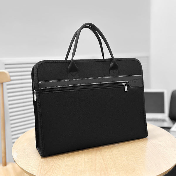 Yiyun Morning Briefcase File Bag Men's Business Oxford Cloth Briefcase Women's Tote Bag Meeting Bag Customization