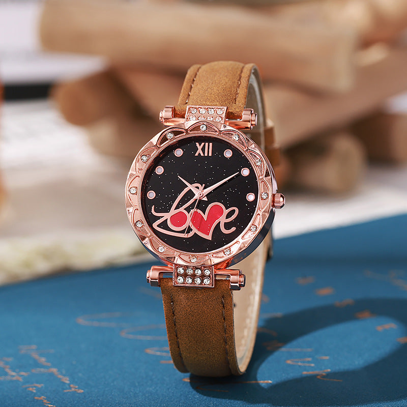 New arrival diamond-encrusted fashioncasual belt watch women's casual student quartz women's watch manufacturer wholesale watch