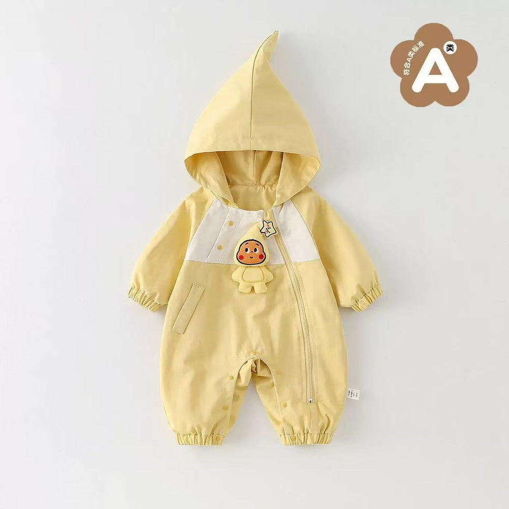 Spring & fall baby hundred-day onesie baby boy cartoon star man long sleeves romper newborn romper onesie