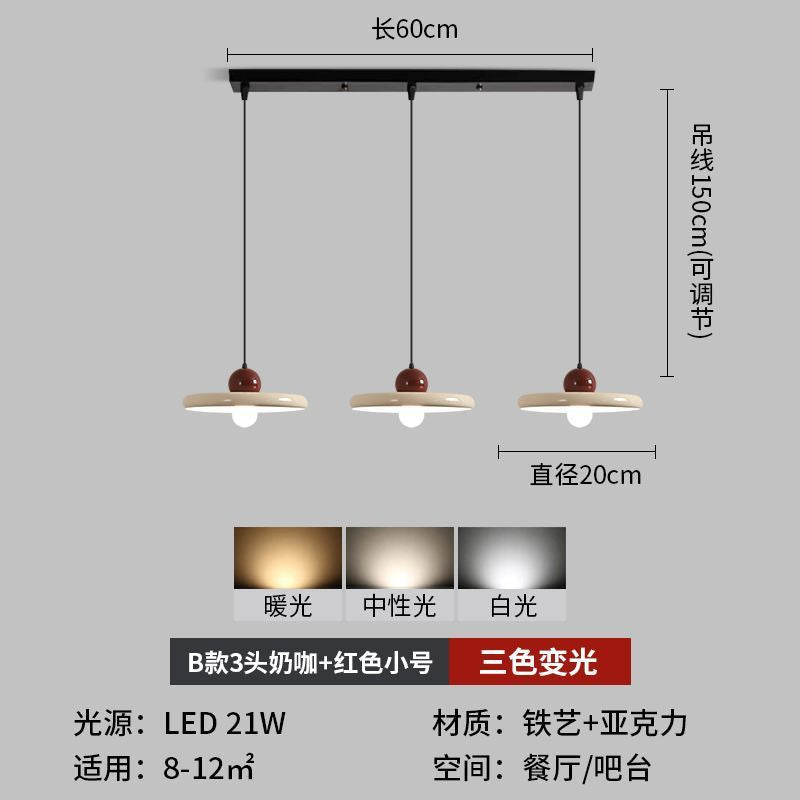 Casual single-head dining room chandelier living room scandinavian three-head dining table hanging wire lamp bedroom bedside led creative bar lamp
