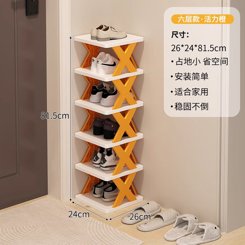 Shoe rack for home door multi-layer small narrow rental house simple shoe rack indoor new arrival 2025 popular shoe cabinet