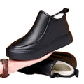 【genuine leather】2025 new men's winter cotton shoes, wool-lined casual martin boots, fleece-lined thickened high-top leather shoes