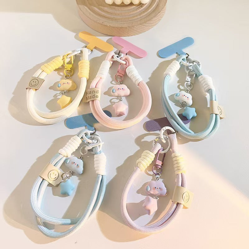 Japan and South Korea INS speechless cloud stars mobile phone wristband jewelry pendant keychain camera lanyard mobile phone case universal