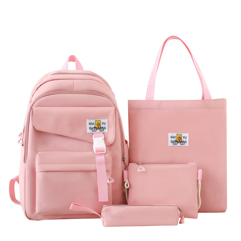 Large capacity bag backpack leisure trend schoolbag primary and secondary school student schoolbag new light travel backpack wholesale