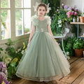 Girls' formal dress - european & american style, cross-border flower girl wedding dress, light luxury high-end mesh children's dress, elegant birthday party gown