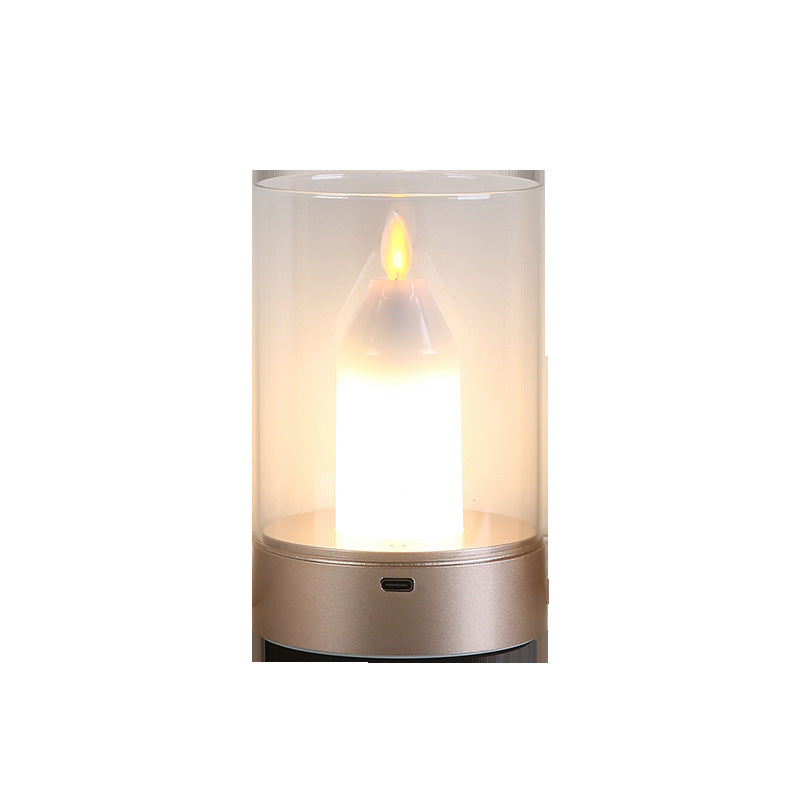 Candle-style premium rechargeable night light - creative motion sensor monike aluminum adjustable light portable ambient lamp