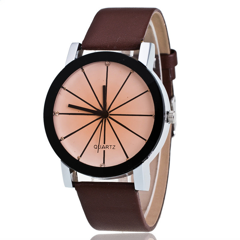 Wholesale leather belt couple watches - speckled leather strap watch set - women's fashionable and unique wristwatches - suitable for students and more