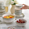 Ceramic rice bowl for home2025new arrival underglaze color classy sense tableware eating bowl plate dish suit small bowl