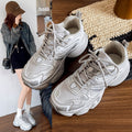 Dad shoes women's 2025 spring summer new arrivalfashioneasiest for match mesh breathable thick sole heightened casual sports shoes trendy