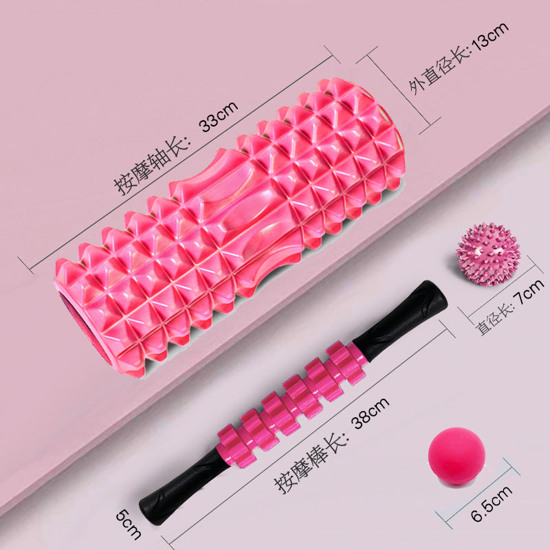 Wolf tooth shaped foam roller yoga column gear stick hollow pilates yoga shaft leg stretch foot bottom fascia ball