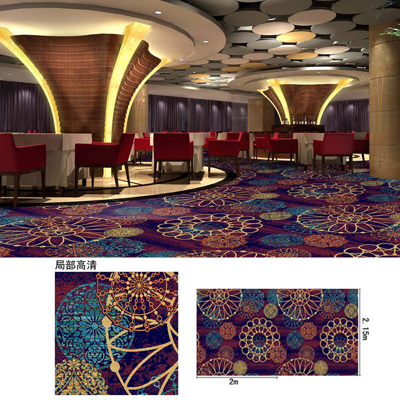 High-end nylon banquet carpet for hotels, stain-resistant and dirt-resistant, suitable for private rooms, conference halls, bedrooms, full coverage, large format, spliced, commercial use
