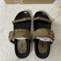 Za2025 summer women's flat sandals - single strap, buckle closure, casual, versatile, outdoor sandals