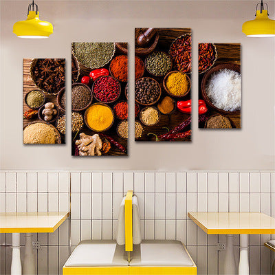 Hotel decorative painting hot pot restaurant box hanging painting creative restaurant barbecue shop seasoning wall background mural