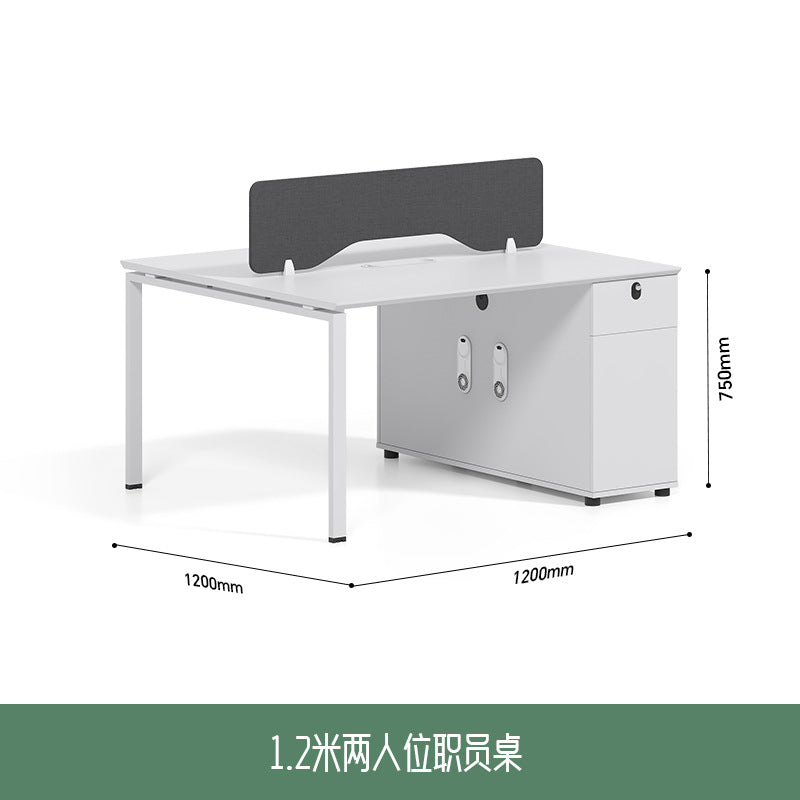 Office desk and chair set - minimalist office workstation for 2-4 people - partitioned desk for finance, office furniture