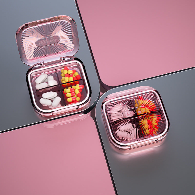 Convenient small medicine box to carry, large size to carry, moisture-proof sealed medicine in the morning, afternoon and evening, exquisite packaging box for medicines