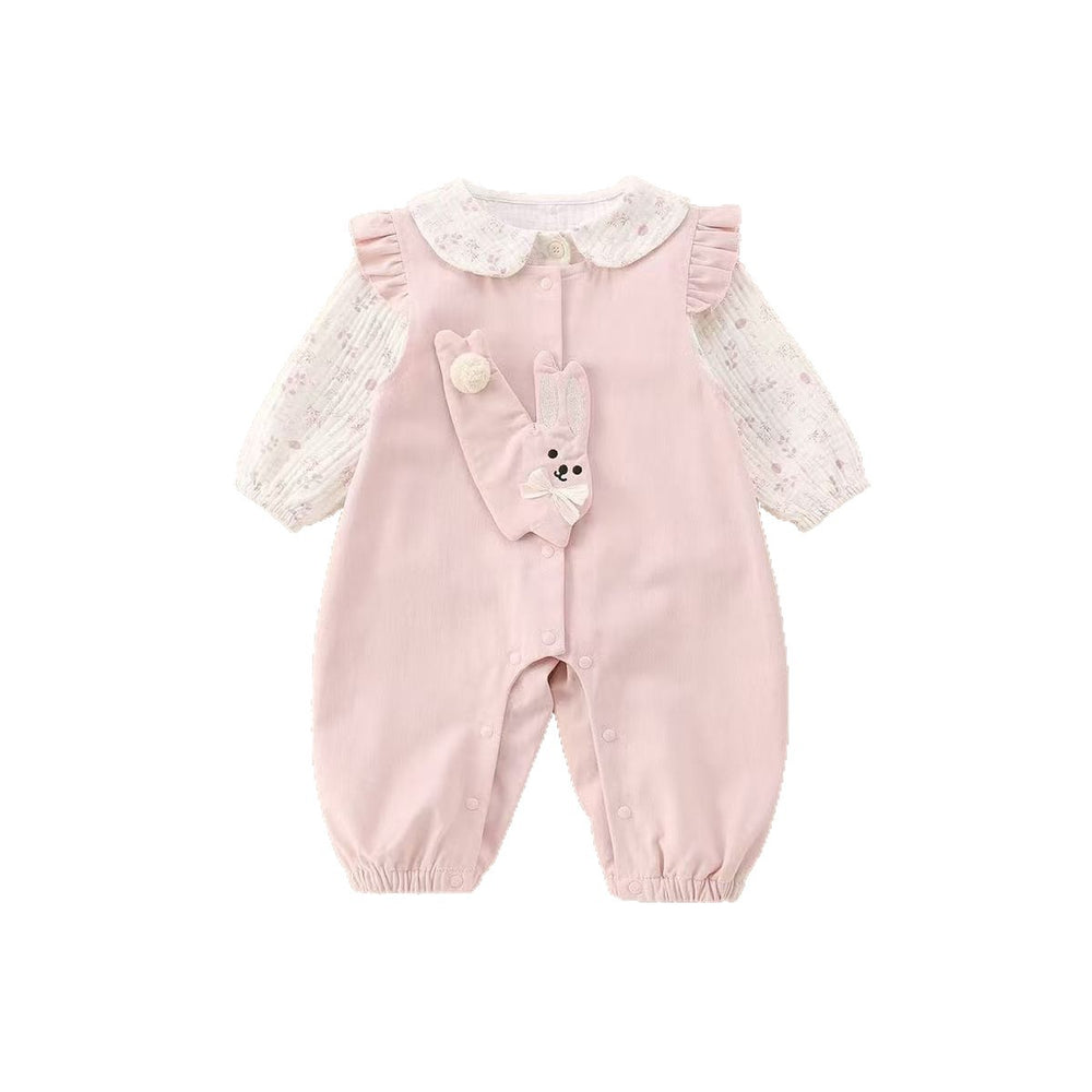 Baby clothes autumn outfit newborn romper girl super cute stylish overalls set spring new set