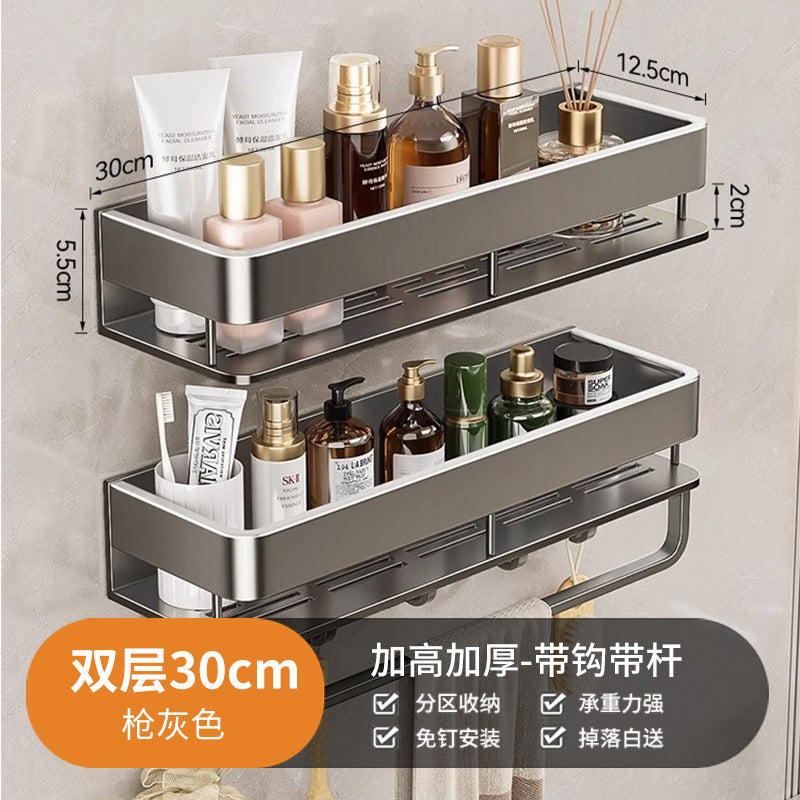 Bathroom bathroom storage rack heightened no punching wall hanging bathroom toilet wash basin classy storage rack