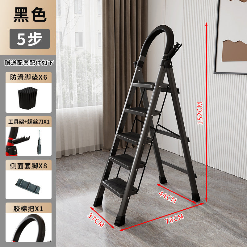 Ladder for homefoldable telescopic small lightweight three-step ladder stool multi-functional herringbone ladder step climbing ladder shrink ladder