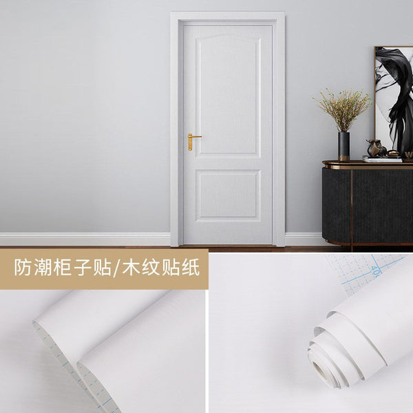 Self-adhesive wallpaper moisture-proof wood grain sticker wardrobe sticker bedroom desktop wooden door sticker old furniture wallpaper wholesale modern