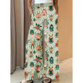 Shipped to europe and the us: -style, flowy, slimming wide-leg pants with a casual floral print, perfect for independent cross-border e-commerce stores