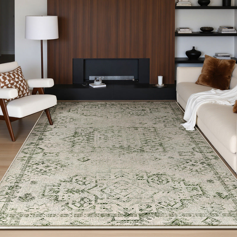 Carpet living room green persian style coffee table soundproof floor mat large area full medieval style waterproof carpet bedroom