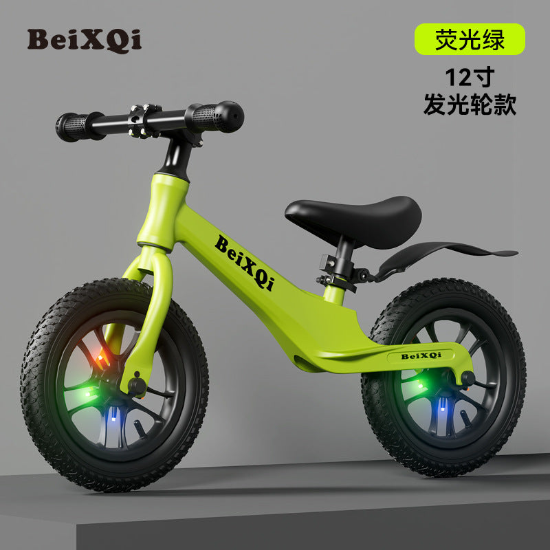 Children's balance car magnesium alloy 2-6 years old baby sliding bicycle flash pedal-free sliding two-in-one bicycle