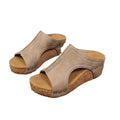 export cross-border direct supply exportplus sizeelegantnew arrival women's wedge heel fish mouth thick sole rivet sandals women's shoes