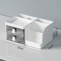 Cream style pen holder storage box office with drawer dormitory table desk drawer cute stationery desktop storage rack