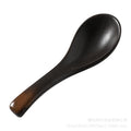 Japanese retro-style ceramic soup spoon - ideal for hotel kitchens, home use, and serving soups, porridge, or as a creative accent