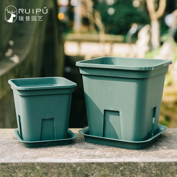 Factory direct batch square root control gallon pot plastic flower pot balcony flower and vegetable extra large flower pot plant flower pot