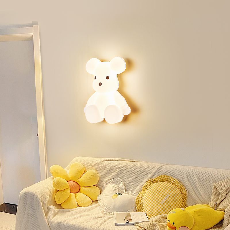 Modern minimalist cream style  new bedroom bedside lamp wall lamp creative cartoon children's room eye protection lamp