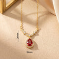 Popular easiest for match inlaid zirconium smart water drop necklace accessible luxury niche jewelry for women high-end non-fading clavicle chain