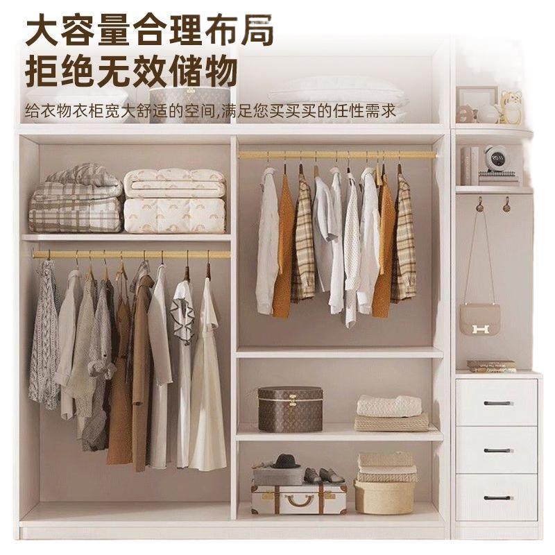 Wardrobe for home bedroom sliding door deepened and thickened wardrobe storage top cabinet rental room economical wardrobe