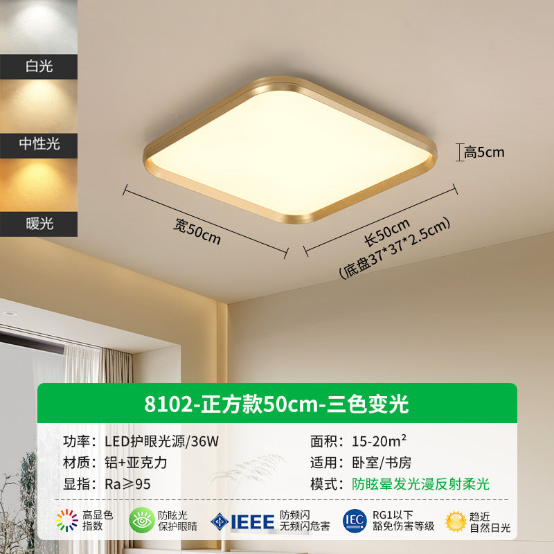 Zhongshan lamps led ultra-thin living room light hall main light without stroboscopic high display finger anti-blue light eye protection ceiling light