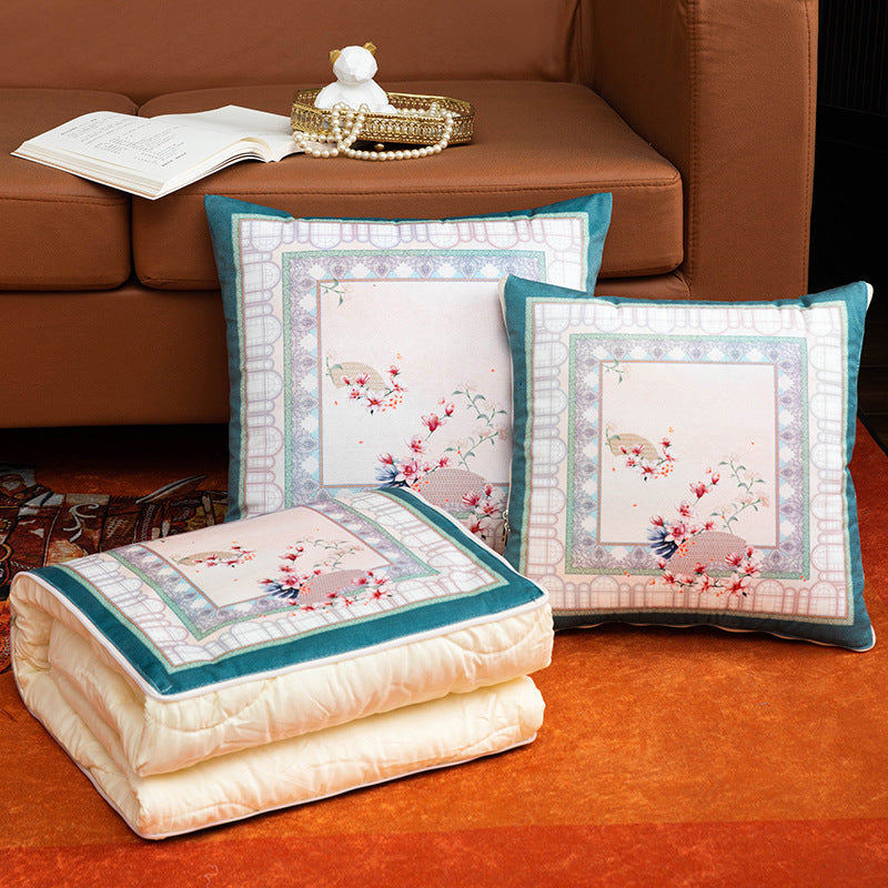 Two-in-one throw pillow and blanket, perfect for all seasons. use it as a plush cushion, office nap pillow, car air conditioning blanket, or a cozy sleeping pillow
