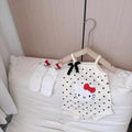 summer new arrival: korean style cat & bowknot romper - lightweight one-piece outfit for baby girls, perfect for crawling and outdoor adventures