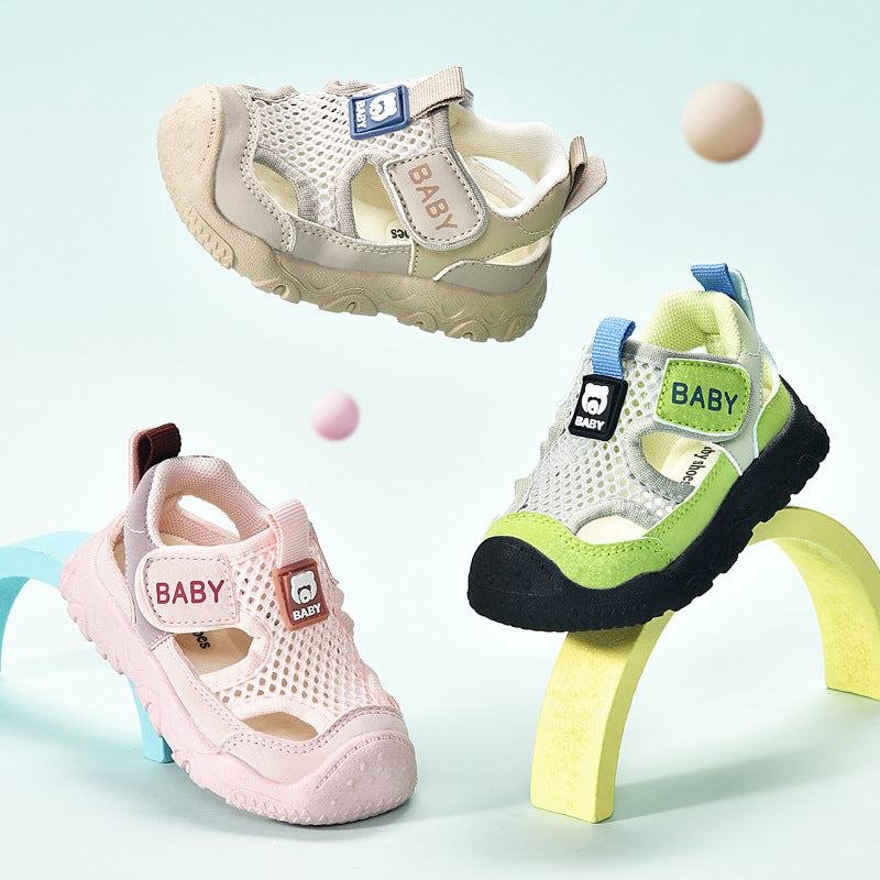 Toddler shoes for boys, summer sandals, infant soft-soled functional cartoon shoes, baby shoes for ages 1-3, children's shoes