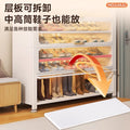Steel shoe cabinet for home, entryway storage, integrated wall-mounted indoor hallway cabinet with door, dustproof multi-layer shoe rack