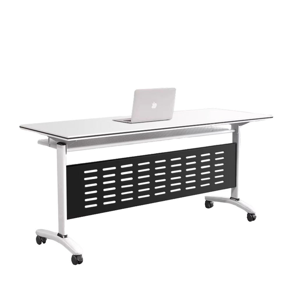 Foldable conference table multifunctional patchwork bench table training double office table foldable training table and chair combination