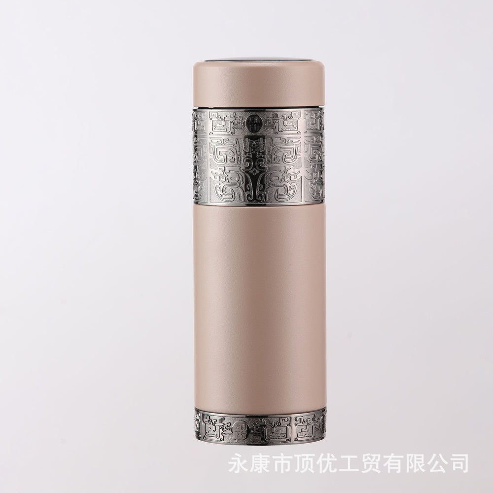 Double-layer vacuum intelligent business purple sand cup ceramic thermos cup office car gift water cup engraved logo