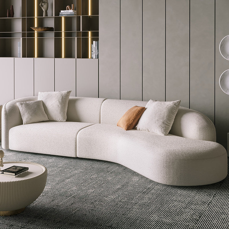 Italian scandinavian living room casualall-in-one japanese cashmere fabric curved special-shaped sofa foshan furniture wholesale