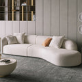 Italian scandinavian living room casualall-in-one japanese cashmere fabric curved special-shaped sofa foshan furniture wholesale