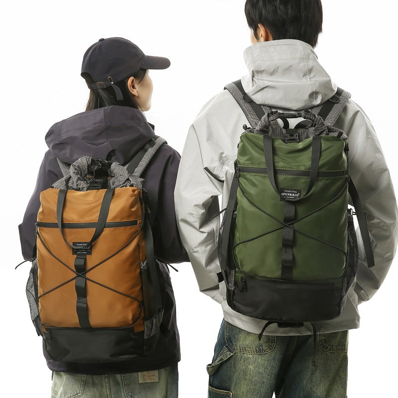 Backpack Outdoor trendy brand Functional wind travel backpack Personalized versatile large-capacity portable dual-purpose backpack