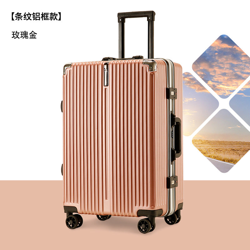 Manufacturer aluminum frame suitcase 24-inch password case 20-inch student fashion boarding case 26-inch universal wheel suitcase