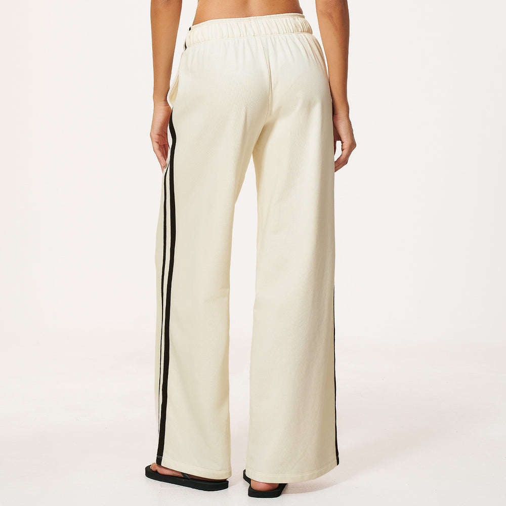 color block women's sweatpants: thickened, warm, moisture-wicking, loose fit, slimming, drapey, versatile, casual wide-leg pants 3005