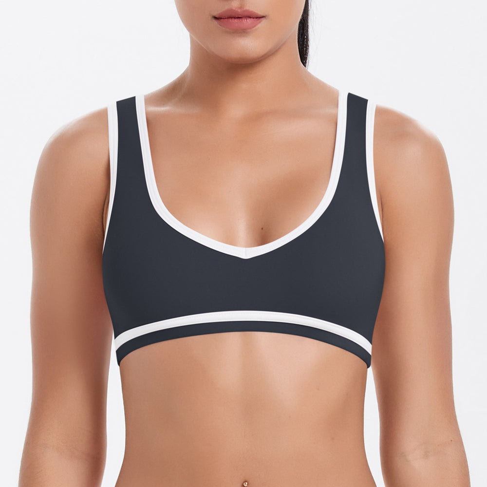 European and american style seamless color block sports bra - sexy, fashionable, quick-drying, and perfect for running and fitness