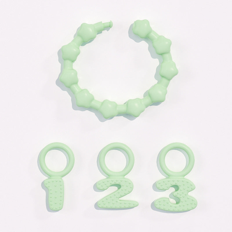 Baby silicone bracelet, toothpaste, baby anti-eating hand glue, gnawing baby teeth, toy pacifier, molar stick