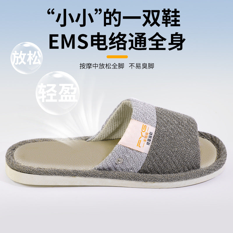 Massage slippers electrotherapy pulse electrode foot massager microcurrent ems physiotherapy home indoor non-slip slippers